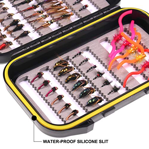 54 Nymph Flies Assortment for Trout Fishing
