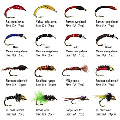 Ultra-Thin 133pcs Trout Fishing Fly Lures Assortment Box