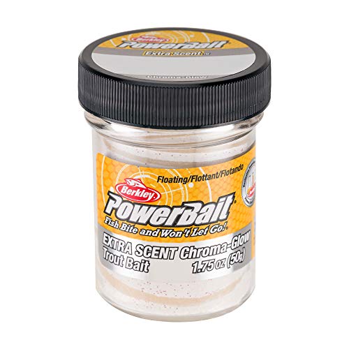 Berkley Glitter Chroma-Glow Fishing Dough Bait, Mallow Glow
