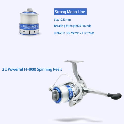 Trout Fishing Combo: Rods, Reels, Lures, Carrier Bag