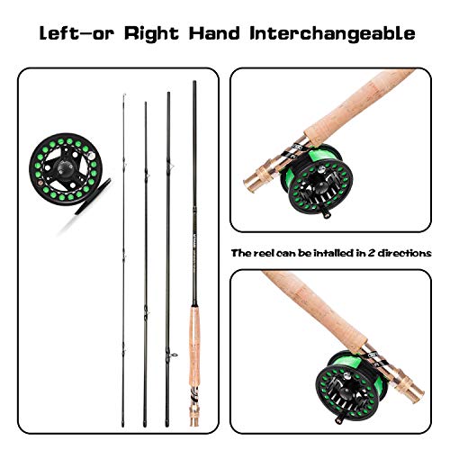 Lightweight 4-Piece Graphite Fly Fishing Combo with Carrier