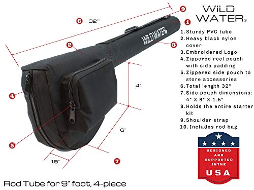 Wild Water Deluxe Fly Fishing Combo Kit, 5/6 Weight