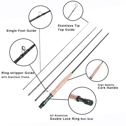 Kylebooker Fly Fishing Combo Kit 3wt 7‘6“ Rod