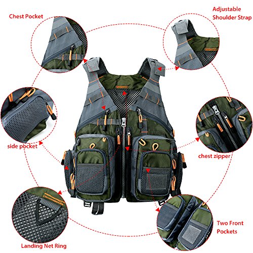 Adjustable Trout Fly Fishing Vest for Men and Women