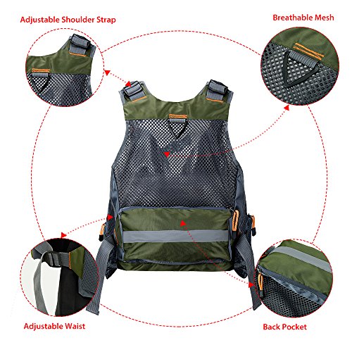 Adjustable Trout Fly Fishing Vest for Men and Women