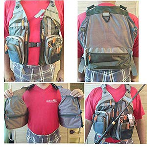 Kylebooker Army Green Mesh Fishing Vest for Men/Women
