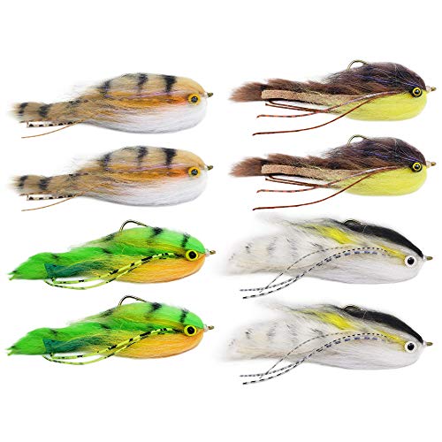 Streamers for Trout, Bass, Pike | Size 2 (8 Pack)