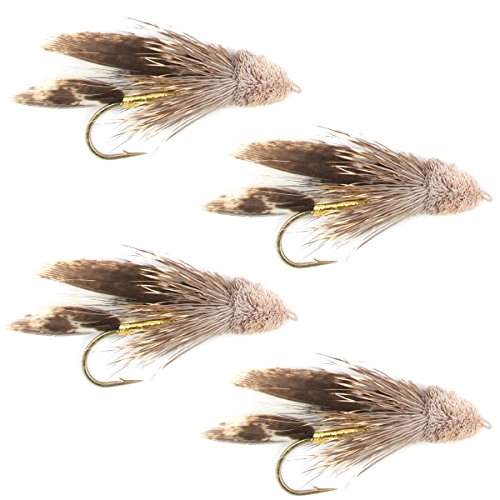 Classic Muddler Minnow Trout Fly 4-Pack - Size 8