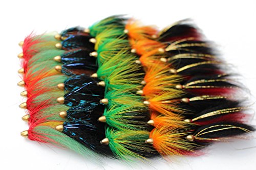 40 pcs Cone Head Tube Fly Salmon Trout Fly Fishing Flies