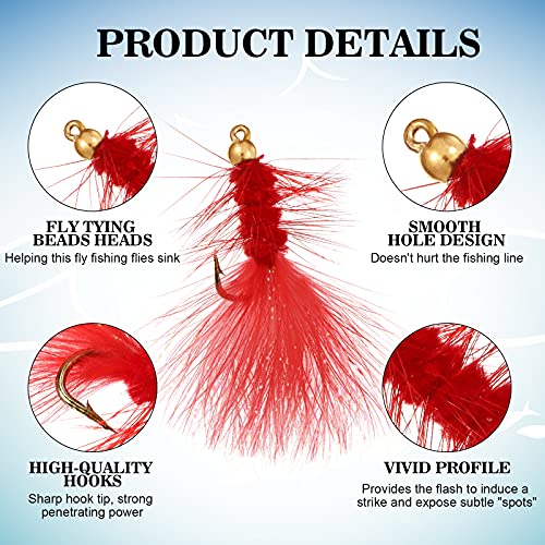 35pcs Woolly Bugger Trout Fishing Streamer Flies