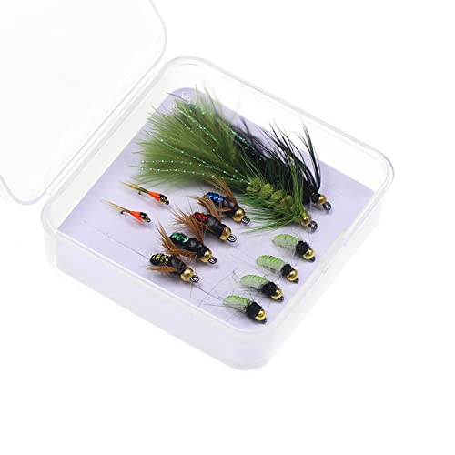 12Pcs Premium Hand-Tied Trout Fly Fishing Flies Kit