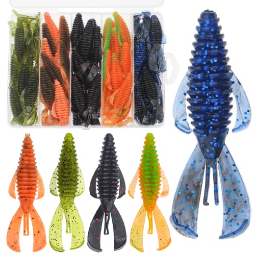 50Pcs Soft Plastic Lures for Trout Fishing