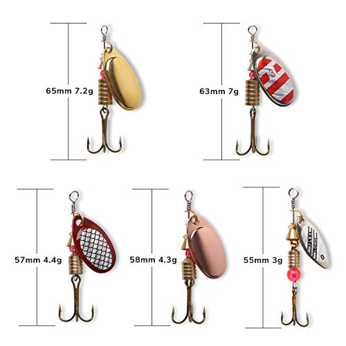 10pcs Spinnerbait Lures for Bass Trout Salmon