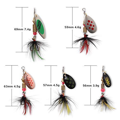 10pcs Spinnerbait Lures for Bass Trout Salmon