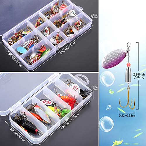 Trout Fishing Lures Set with Tackle Box