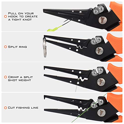KastKing 7" Cutthroat Fishing Pliers: Saltwater Resistant