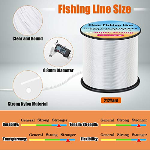 70lb Test Strong Clear Fishing Line for Trout Fishing