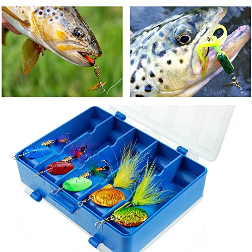 10pc Spinner Lure Kit for Bass, Trout & Salmon