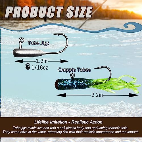 Soft Plastic Tube Baits Jig Head Swimbaits Kit