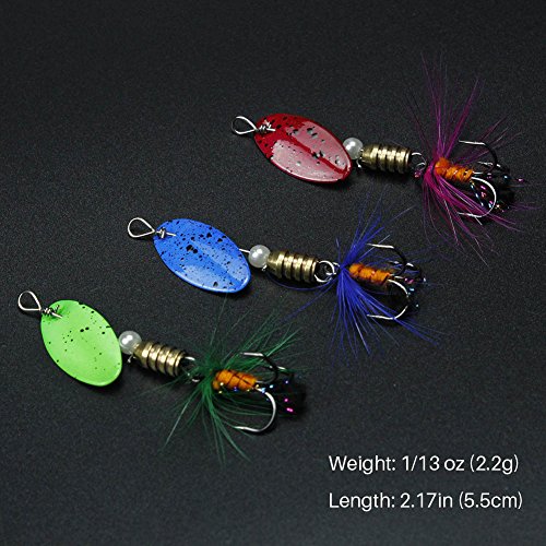 10pc Spinner Lure Kit for Bass, Trout & Salmon