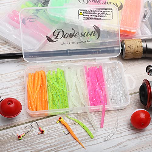 Dovesun Trout Fishing Lures Kit - Soft Plastic 100Pcs