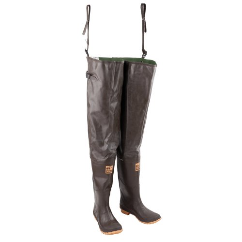 Hodgman Rubber Chest Wader, Brown, Size-8, Cleated Sole