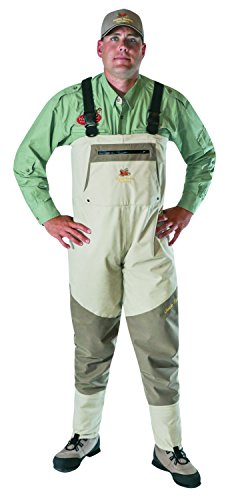 Men's Grey/Brown Northern Guide Breathable Wader, Large Short