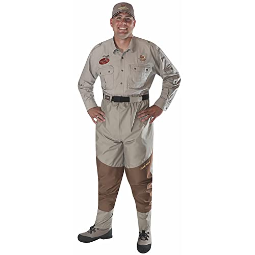 Caddis Men's Breathable Taupe Waist-High Wader, Medium