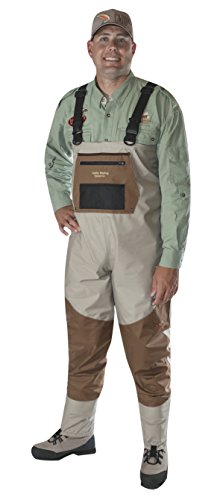 Men's 2-Tone Tauped Deluxe Stocking Foot Wader, Large