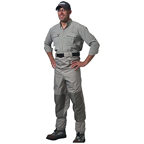 Caddis Men's Breathable Taupe Waist-High Wader, Medium