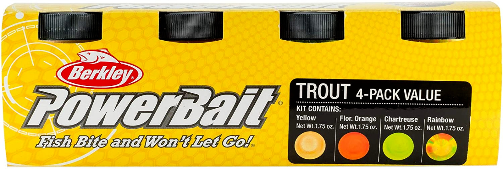 Berkley Powerbait Natural Trout Dough Fishing Bait 4-Pack