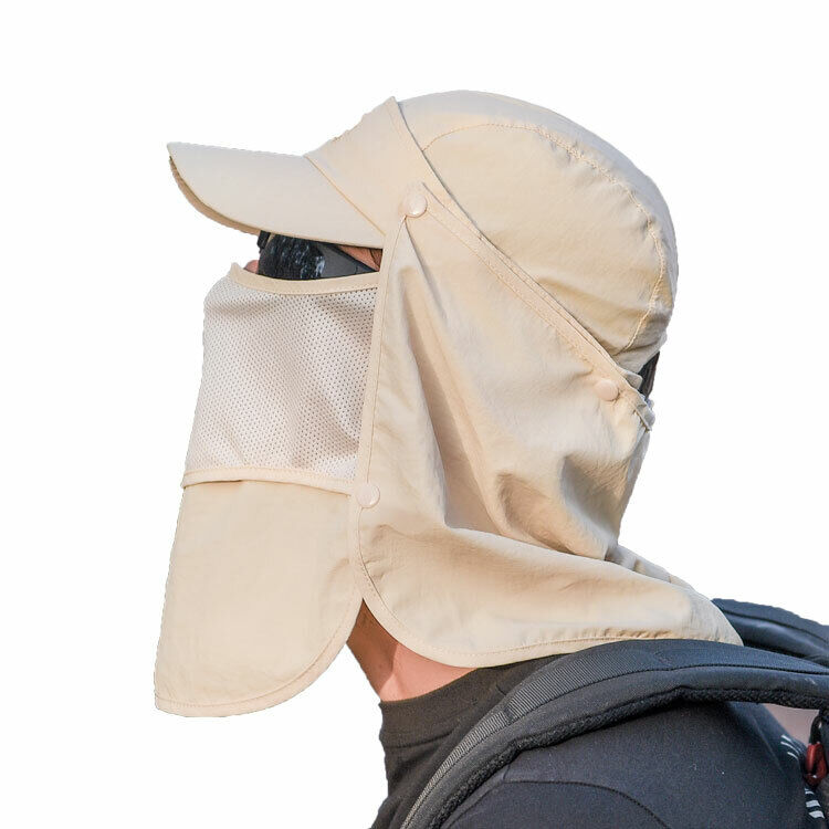 Outdoor Sun Hat with Neck Cover for Trout Fishing
