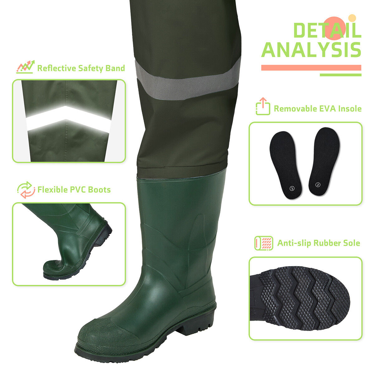 Kids Waterproof Chest Waders for Trout Fishing