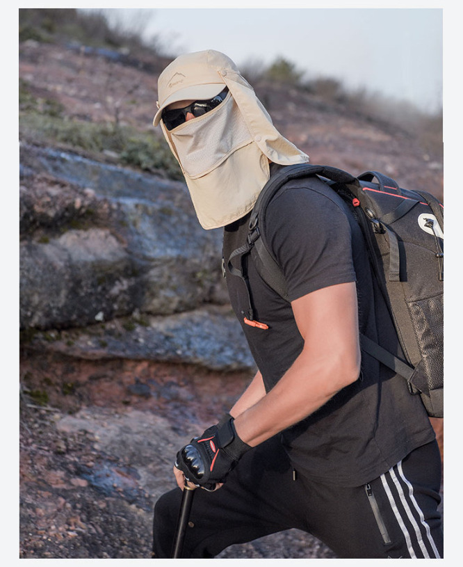 Outdoor Sun Hat with Neck Cover for Trout Fishing