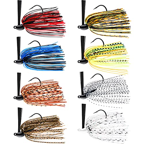 Colorful Bass Jigs Weedless Football Swimbait Flipping Jigs