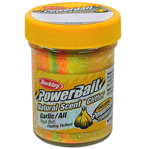 Berkley Rainbow Glitter Trout Bait, Natural PowerBait Jar