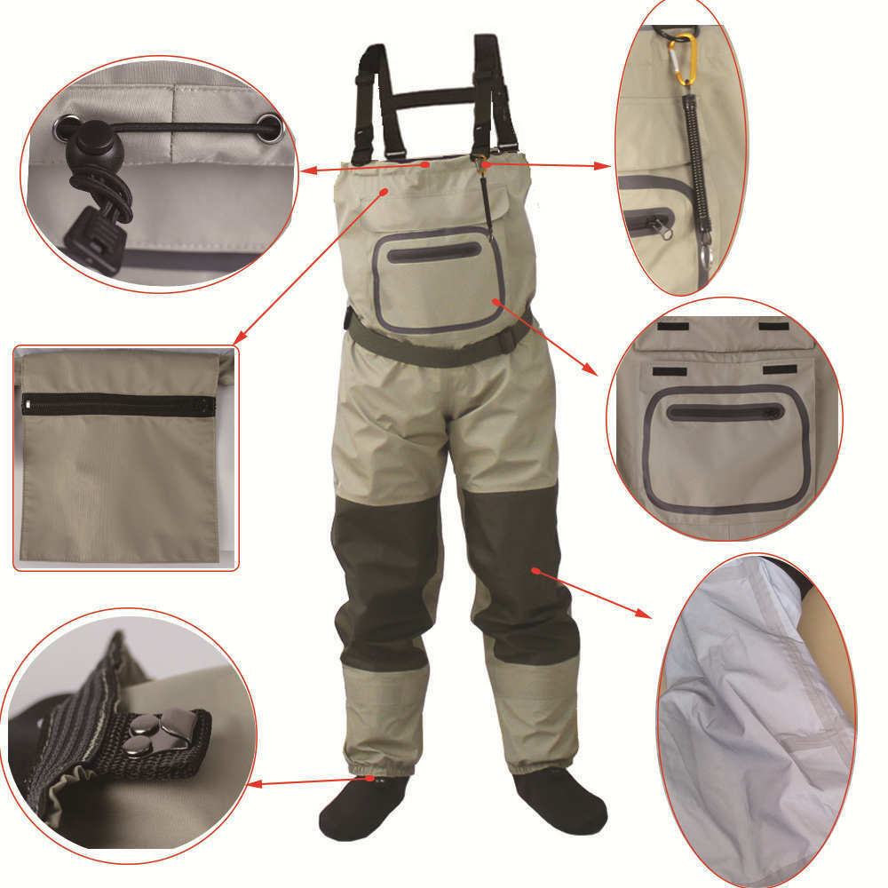 Breathable Waterproof Stockingfoot Fly Fishing Chest Waders