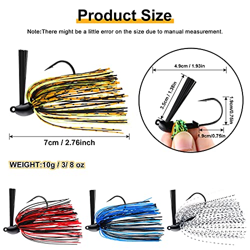 Colorful Bass Jigs Weedless Football Swimbait Flipping Jigs