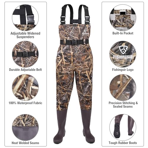 HISEA Fishing Waders with Boots Waterproof for Trout