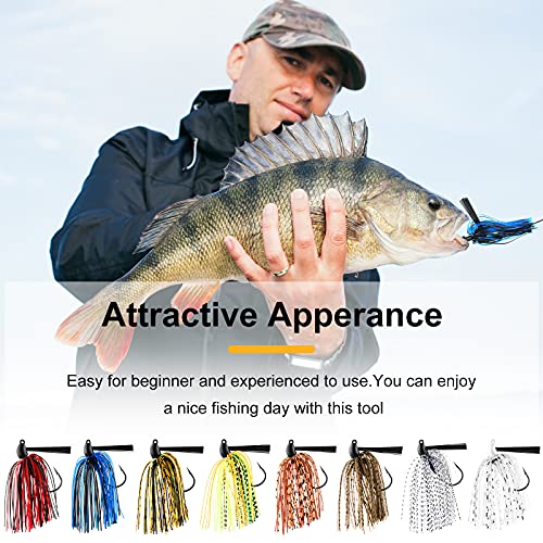 Colorful Bass Jigs Weedless Football Swimbait Flipping Jigs