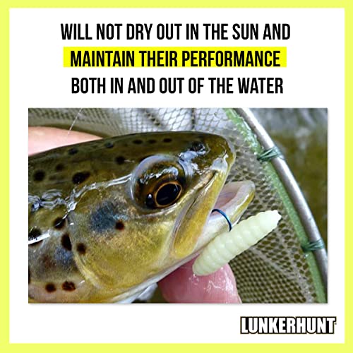 Premium Glow Wax Worm Bait Jar for Trout Fishing