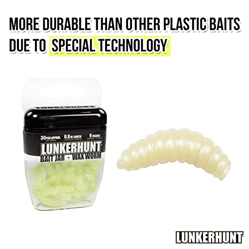 Premium Glow Wax Worm Bait Jar for Trout Fishing