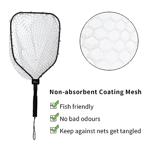 GOODCAT Fly Fishing Landing Net - Rubber Mesh Trout