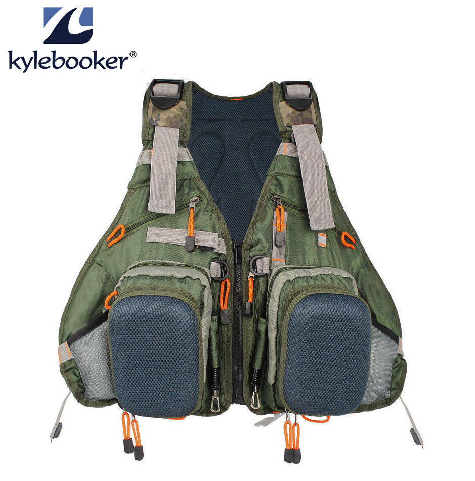 Adjustable Multi-pocket Fly Fishing Vest with Backpack