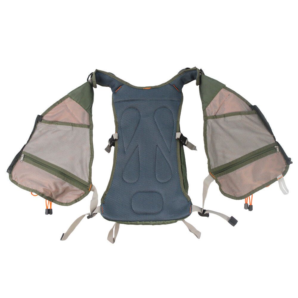 Adjustable Multi-pocket Fly Fishing Vest with Backpack