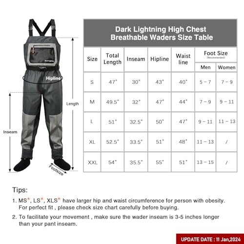 Unisex Stocking Foot Waders for All Seasons Fishing