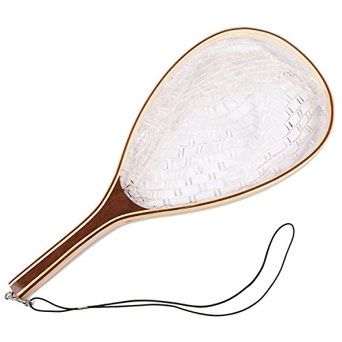 Fashionwu Trout Fishing Landing Net with Wooden Handle