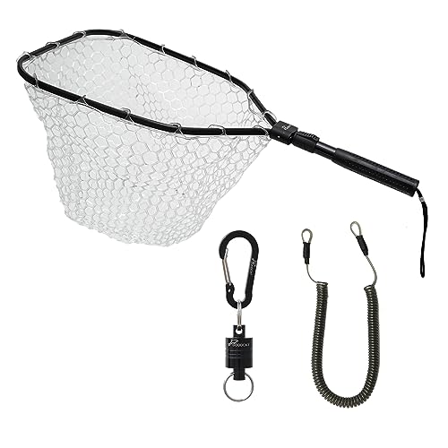 GOODCAT Fly Fishing Landing Net - Rubber Mesh Trout