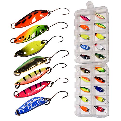 THKFISH Spoon Fishing Lures - Trout Spoons 20Pcs
