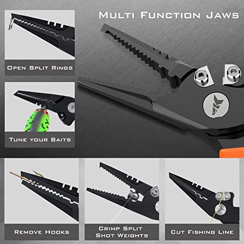 KastKing Trout Fishing Pliers with Fish Gripper, Split Ring